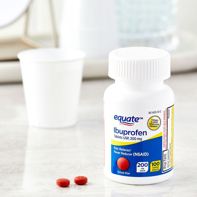 [Hàng Mỹ] Equate Ibuprofen 200 mg, Pain Reliever and Fever Reducer