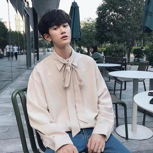 <<Có sẵn>> Áo sơ mi tay dài dáng rộng phong cách Hồng Kông cá tính dành cho nam