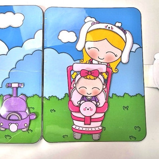 Nana tập chăm em bé khi mẹ vắng nhà - Sổ búp bê giấy