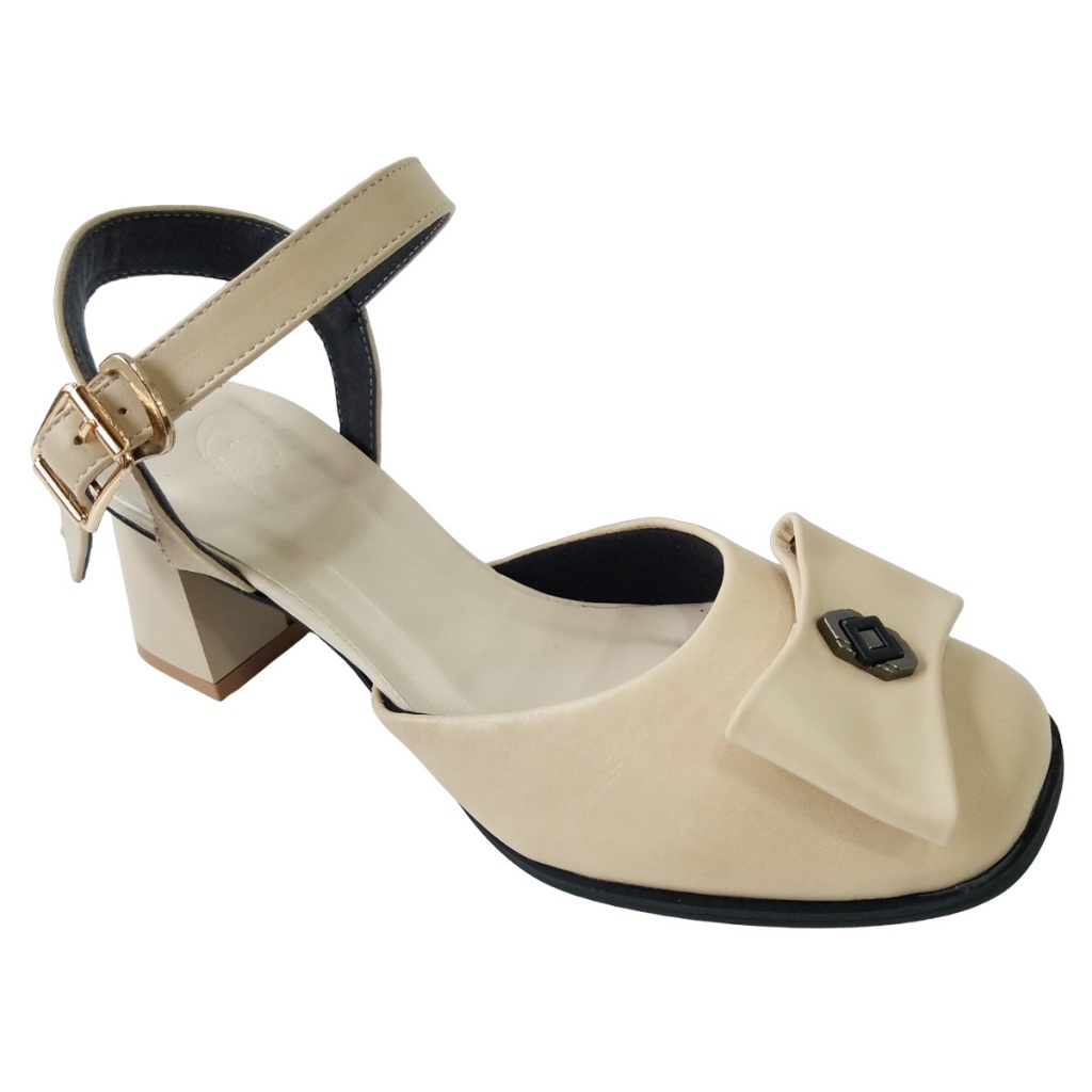 Giày Sandal Cao Gót Nữ Da Bò Thật BIGGBEN Cao 5 Phân HKD777