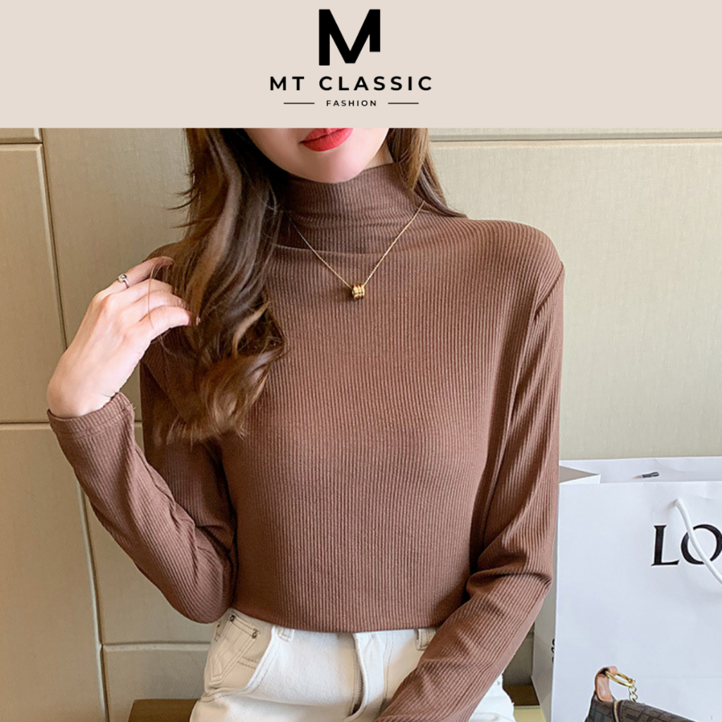 ( Hỏa tốc HCM) Áo thun nữ tay dài, áo giữ nhiệt form rộng mềm mịn dày dặn có bigsize - Mt Classic