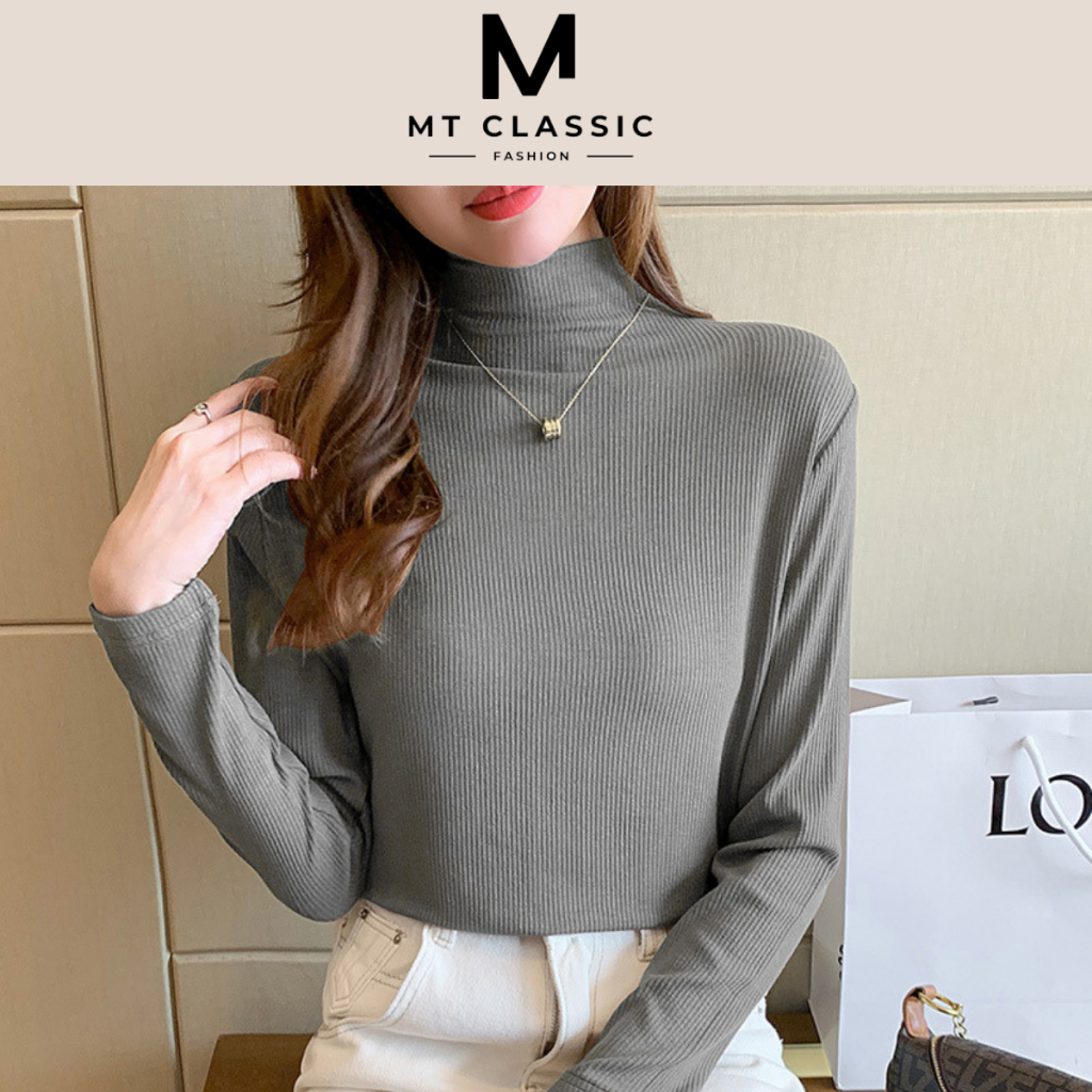 ( Hỏa tốc HCM) Áo thun nữ tay dài, áo giữ nhiệt form rộng mềm mịn dày dặn có bigsize - Mt Classic