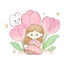 Hình ủi, Hình Ép Nhiệt Hoa Tulip 38