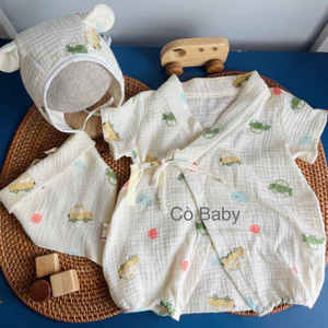 SET YAKUTA KÈM NÓN VÀ YẾM CHO BÉ [CÒ BABY]