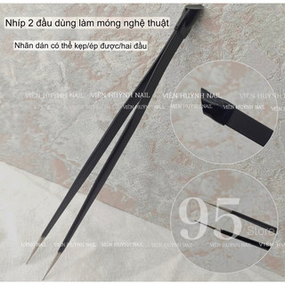 Nhíp gắp đá nail - nhíp 2 đầu gắp phụ kiện , đè niết sticker