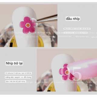 Nhíp gắp đá nail - nhíp 2 đầu gắp phụ kiện , đè niết sticker