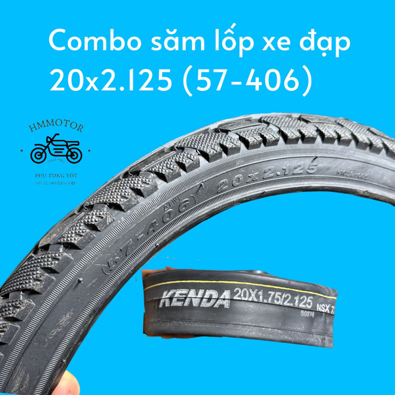 Combo săm lốp (ruột vỏ) xe đạp 20x2.125 Kenda | Shopee Việt Nam
