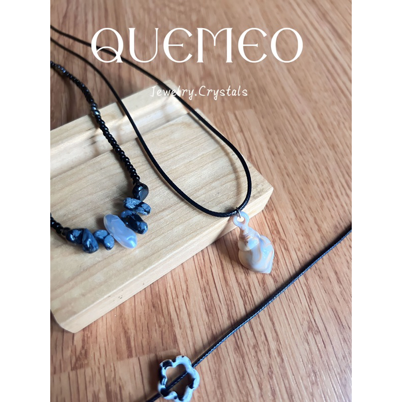[SỈ] Vòng cổ/ Chocker Hoa Gốm BLACK ALABASTER - QUEMEO quyến rũ cá tính