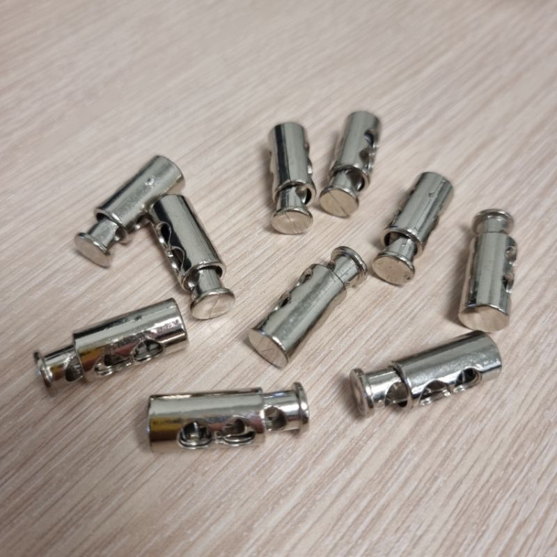 Set 10 Chốt nhựa nhiều màu (loại 2 lỗ) nút chặn dây rút nón, áo khoác ...