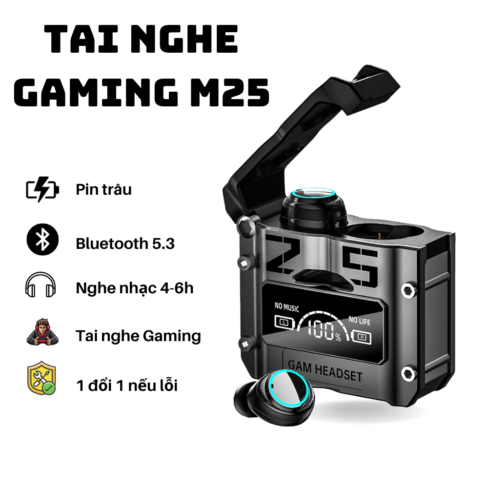 Tai nghe Bluetooth gaming Amoi M25 Pro