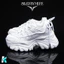 Combo set SLAY BY MLEE bao gồm Giày chunky all-white, mũ thời trang và tất