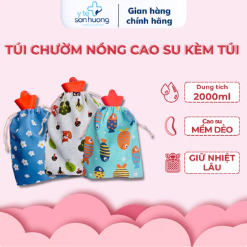 Túi Chườm Đá Thể Thao Túi Chườm Nóng Đau Bụng Kinh Túi Chườm Cao Su Y Tế Nóng Lạnh 2000ml