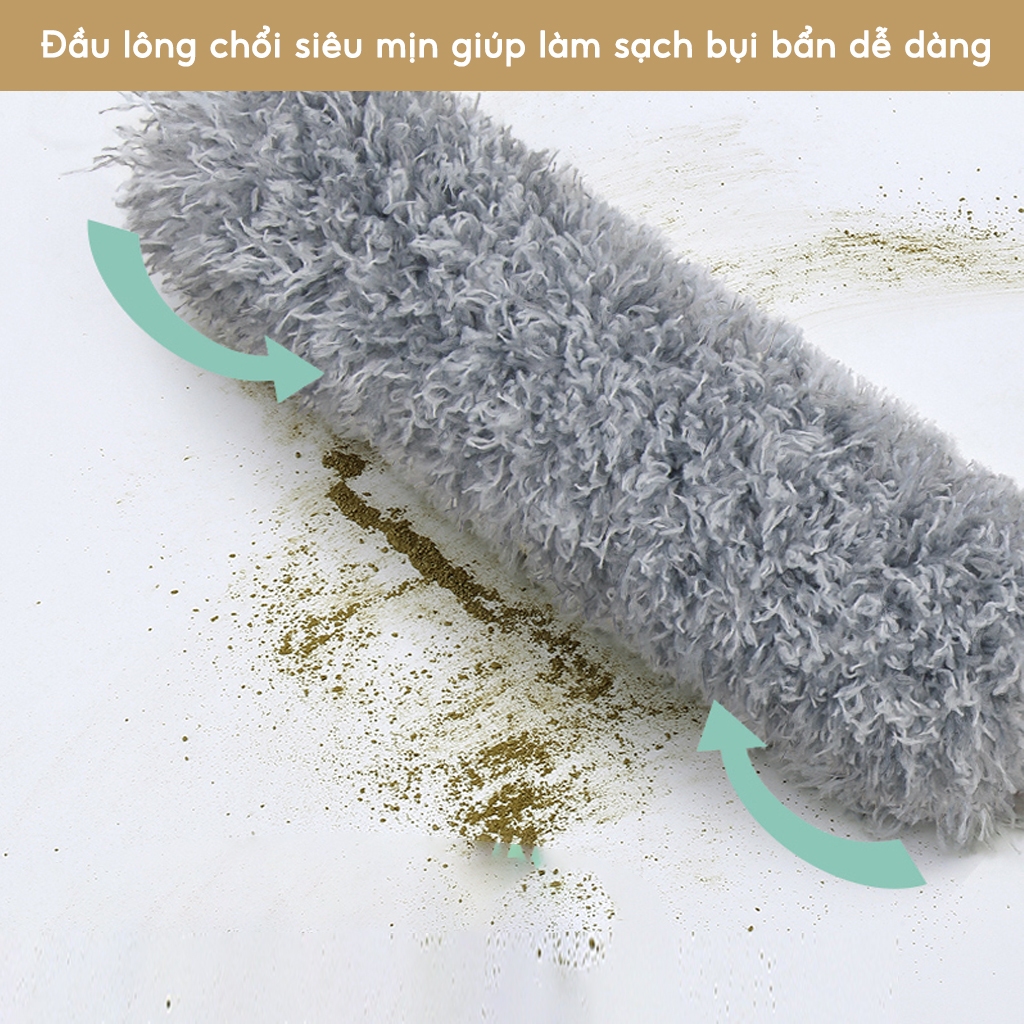 Chổi Quét Trần Nhà JYoohome Có Điều Chỉnh Độ Dài Tới 2,8m Cây Phất Trần Quét Mạng Nhện, Lau Bụi Bẩn