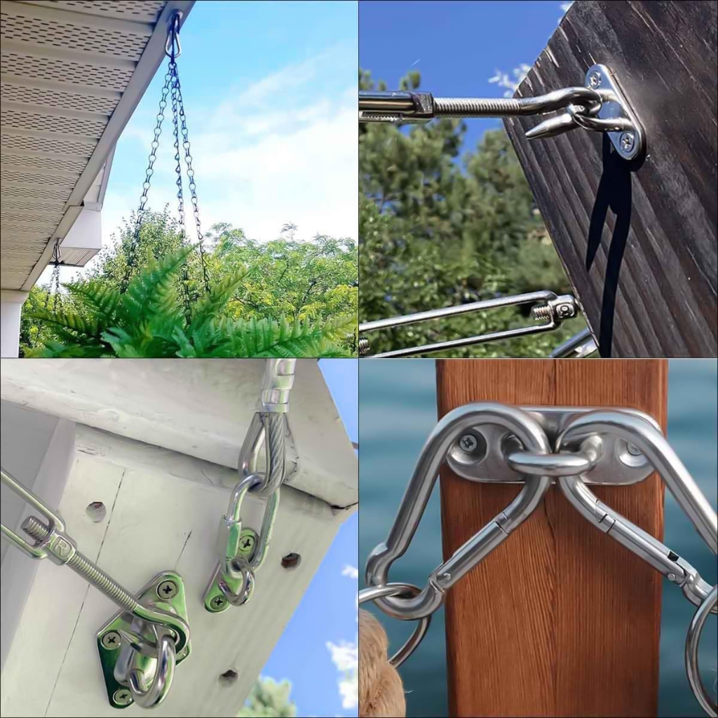Móc Treo Xích Đu Inox304 BBkids, Ghế Đu, Treo Võng, Treo Nội Thất Trên Trần, Trọng Tải 200kg - BB005