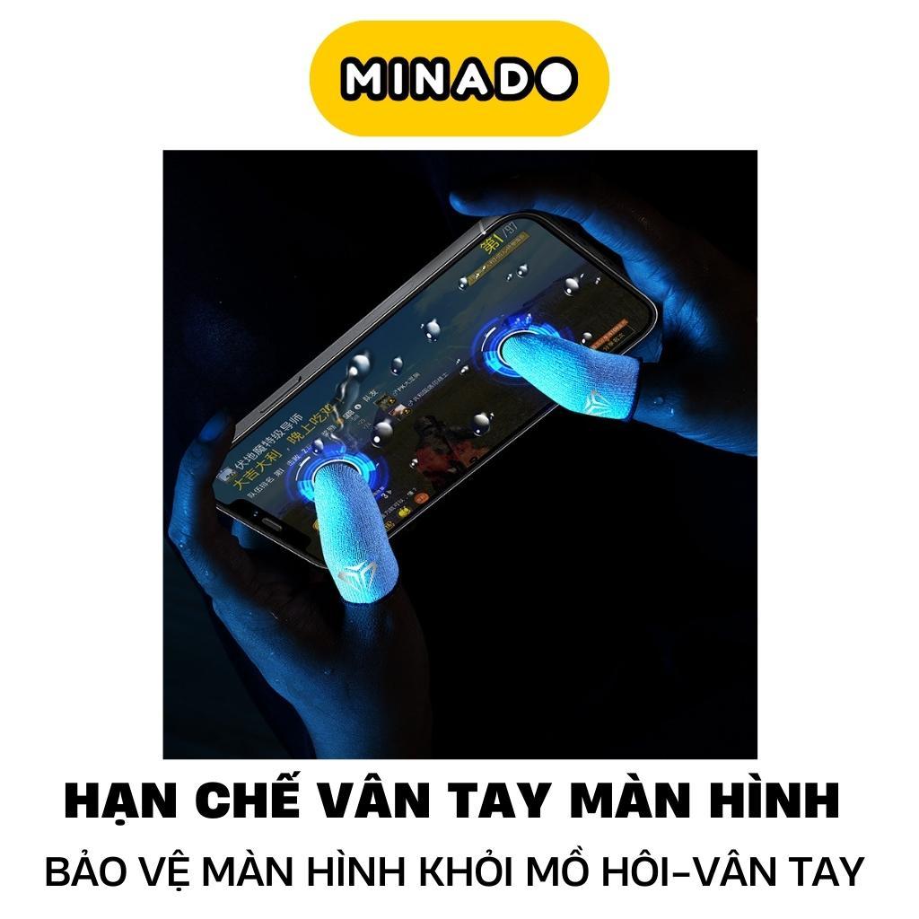 Bao tay chơi game ff Pubg Liên Quân siêu nhạy sợi bạc SHEZI - găng tay chơi game cao cấp - Minado