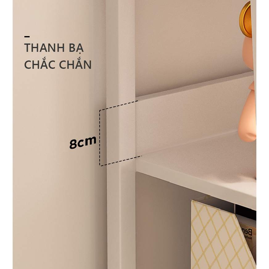 Kệ sách gỗ đa tầng thông minh decor phòng làm việc kiểu Hàn thương hiệu Ilumia - GM06 | BigBuy360 - bigbuy360.vn