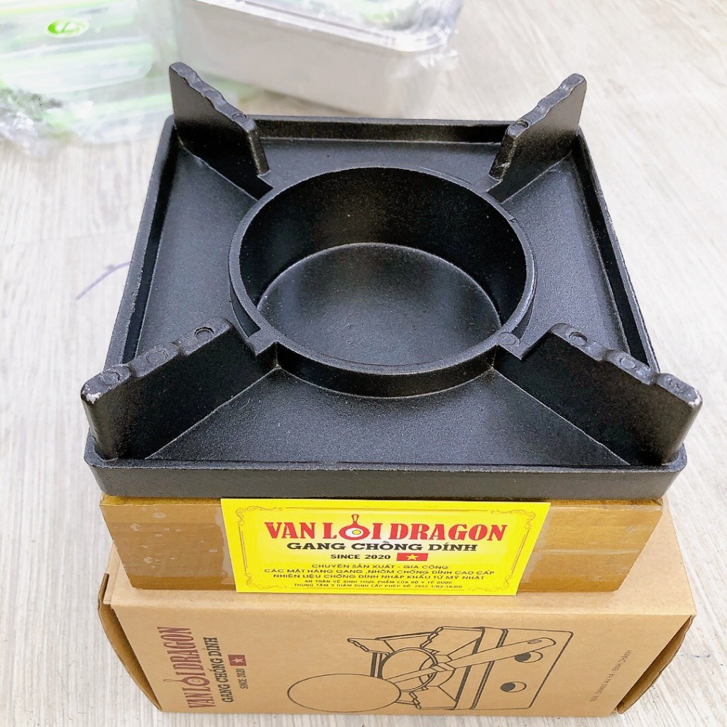 Bếp đế gỗ Vạn Lợi - Bếp cồn mini, dã ngoại size lón - size nhỏ
