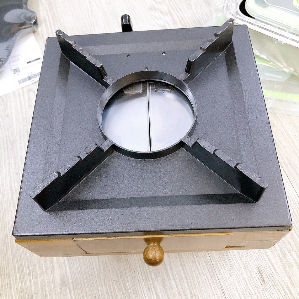 Bếp đế gỗ Vạn Lợi - Bếp cồn mini, dã ngoại size lón - size nhỏ