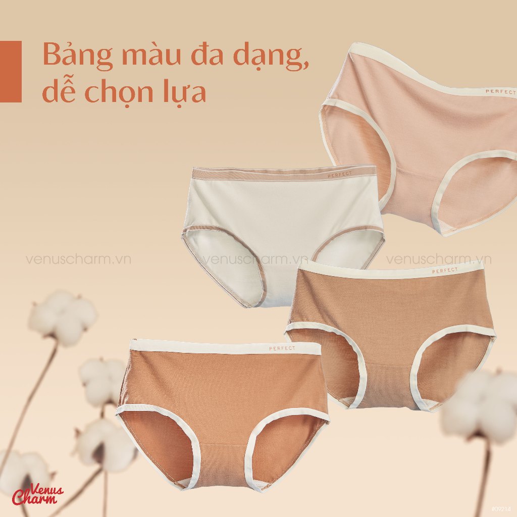 Ảnh Quần lót nữ cotton cạp eo mỏng Venus Charm 09207 3