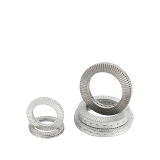 (INOX304) Set 5 cái M3-M16 Long đền chống xoay ,vòng đệm khóa, long đen kép, long đền nord lock INOX304 M3-M16