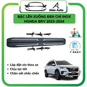 Bậc lên xuống xe Honda BRV 2022-2026, mẫu đen đúc chỉ inox , Bệ Bước đen đúc Chắc chắn bền bỉ
