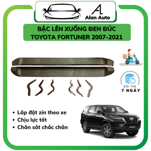 Bậc lên xuống xe Toyota Fortuner 2007-2023, Mẫu Đen đúc theo xe. Hàng chất lượng tốt