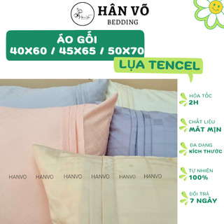 Vỏ gối nằm lụa TENCEL 50x70cm 45x65 40x60, dòng cao cấp, họa tiết vân chìm sang trọng