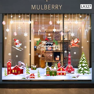 Tranh Dán Tường Thành Phố Giáng Sinh Vui Nhộn Trang Trí Noel, Nhà Cửa, Văn Phòng, Quà Tặng Người Thân