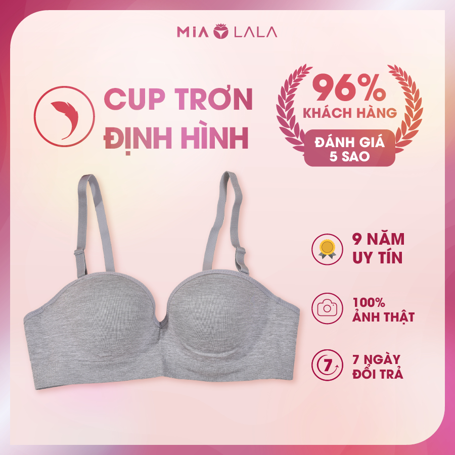 Áo ngực nữ có gọng Mialala quả ngang đệm mỏng 1cm cho ngực to 0748 NA1110748