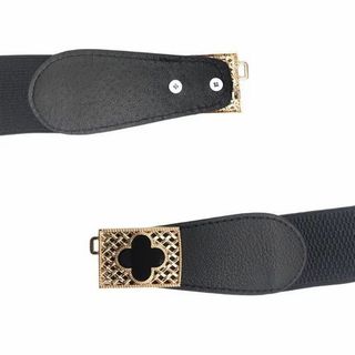 Đai váy liền, đai đầm, đai áo sơ mi, jumpsuit bản rộng 4cm, chất liệu co giãn, móc khóa họa tiết bông hoa 4 cánh W62
