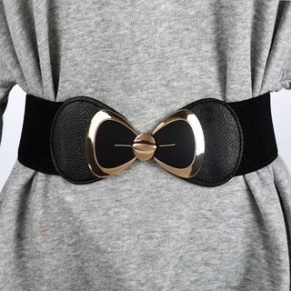 Đai váy liền, đai đầm, đai áo sơ mi, jumpsuit bản rộng 6cm, chất liệu co giãn, móc khóa kim loại họa tiết Nơ W63