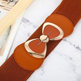 Đai váy liền, đai đầm, đai áo sơ mi, jumpsuit bản rộng 6cm, chất liệu co giãn, móc khóa kim loại họa tiết Nơ W63
