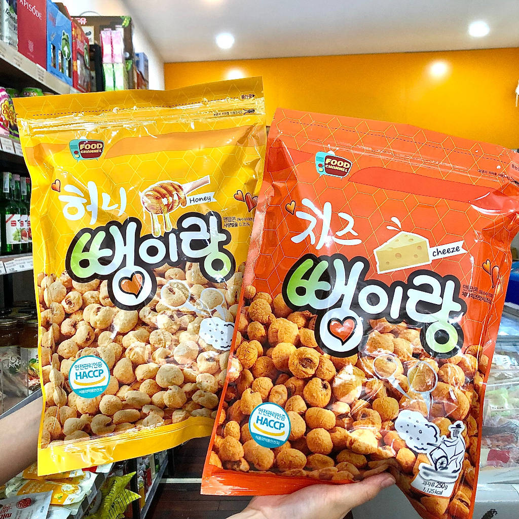 SNACK/ BẮP NỔ HÀN QUỐC VỊ MẬT ONG /PHÔ MAI PPONGIRAN /250G /BỎNG NGÔ NỔ ...