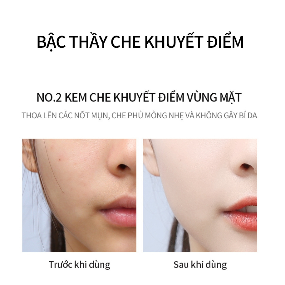 Kem che khuyết điểm HEXZE, độ che phủ cao, mỏng nhẹ, tự nhiên