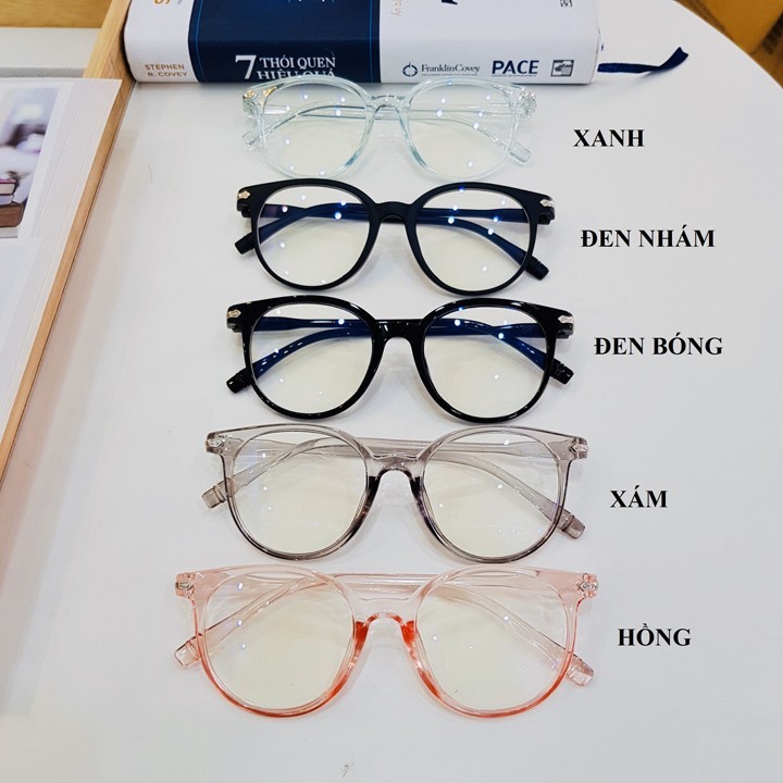 Gọng kính cận nữ nam kính giả cận không độ thời trang phong cách Ulzzang chống tia UV đẹp giá rẻ HANASO 024