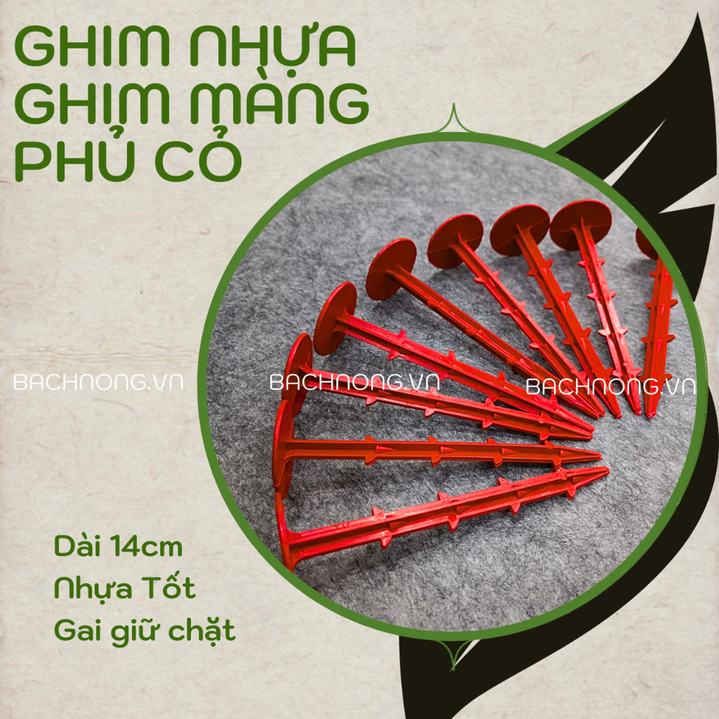 1KG ghim nhựa 14cm ghim màng phủ nông nghiệp và ghim bạt phủ chống cỏ ...