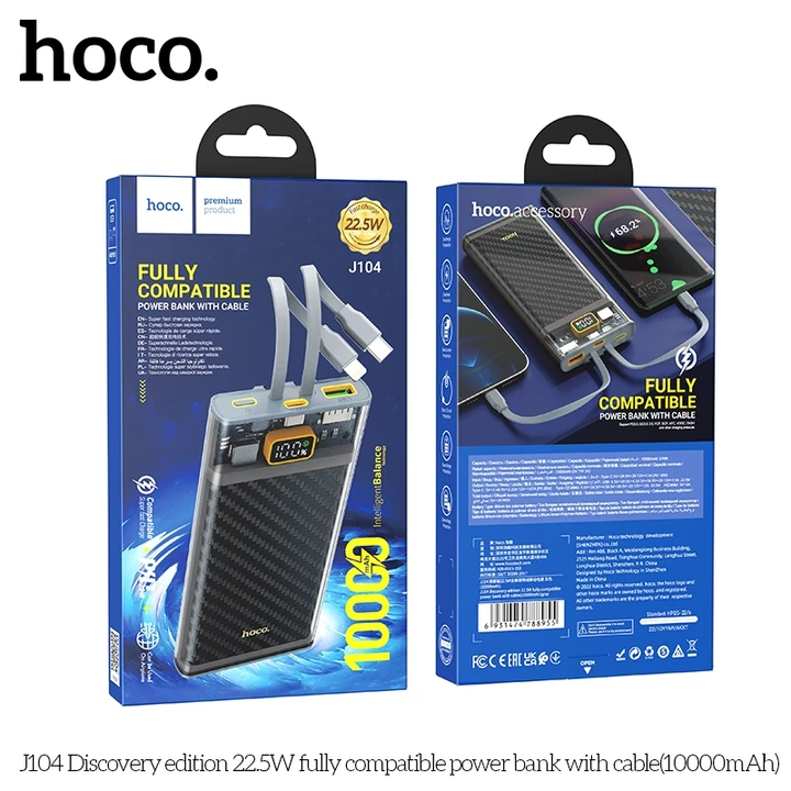 Sạc dự phòng Sạc Nhanh PD22.5W/QC3.0/18W Hoco J104 pin dự phòng 20.000MAH hỗ trợ cho lP7P/8P/X/11/12/13/14 - Androi – 7