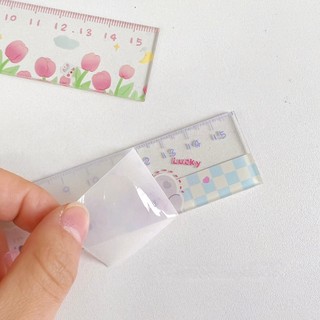 Thước kẻ trong suốt hình hoạt hình xinh xắn