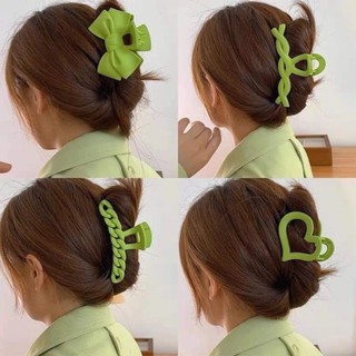 set kẹp tóc 8 món màu xanh bơ xinh xắn dễ thương