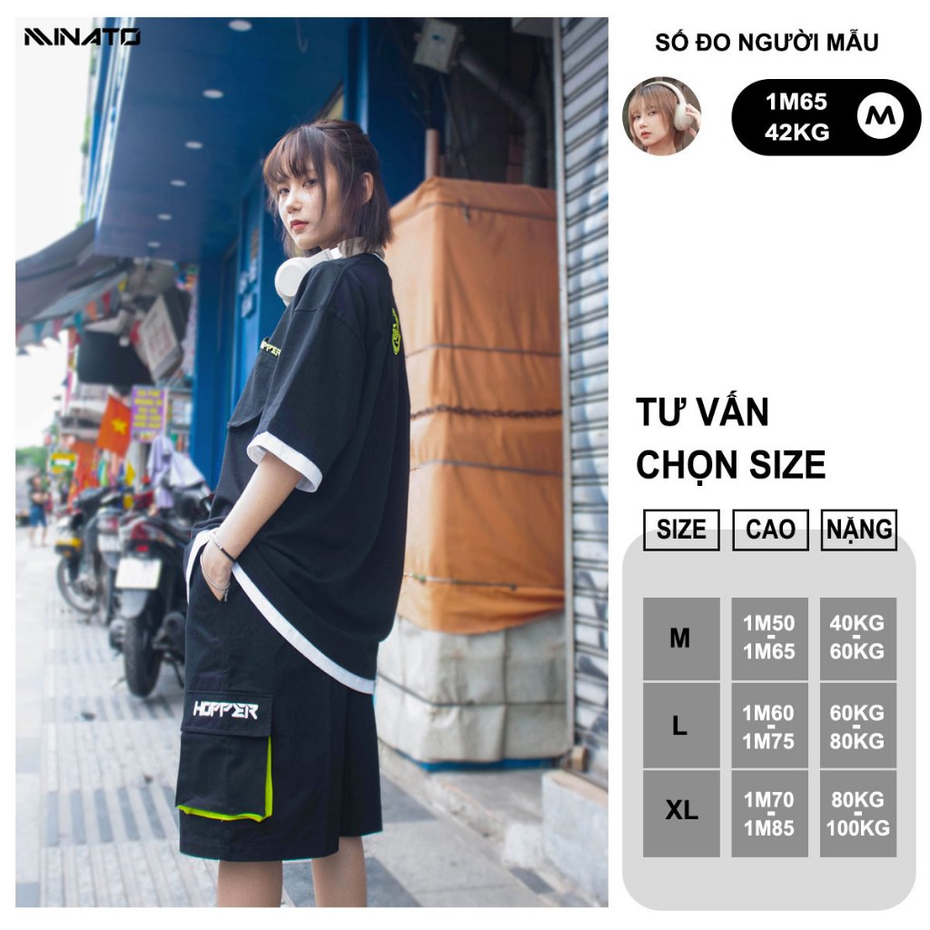 Áo Thun Có Túi Thêu Hopper - Scorpion - Wolf Nam Nữ Unisex Form Rộng Oversized