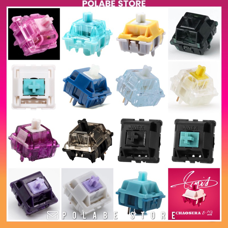 Jwick Ultimate Black Full Nylon Tactile Switch JWK SOTC v2 Công Tắc Bàn Phím Cơ Polabe Store