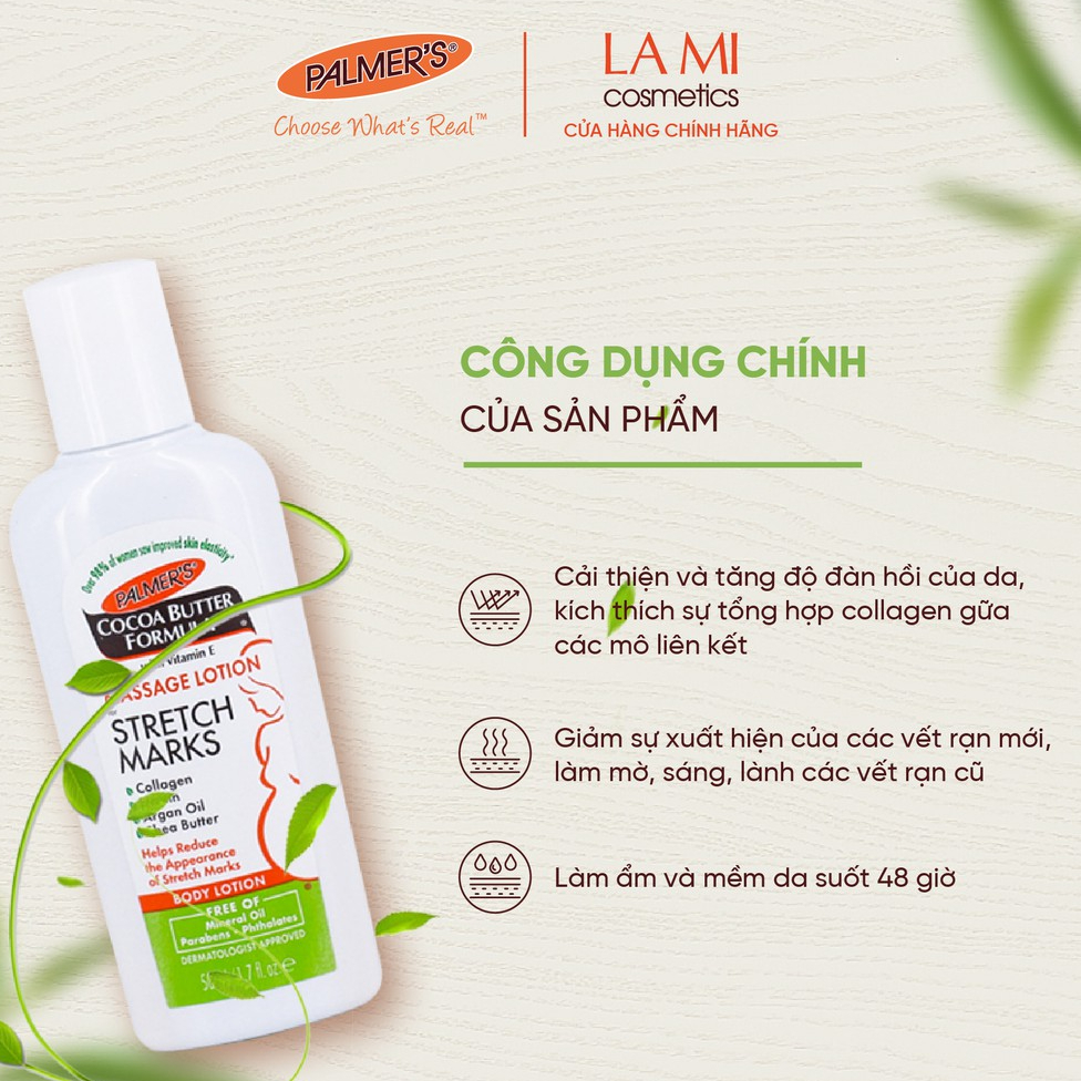 Ảnh Lotion ngăn ngừa và giảm rạn da khi mang thai Palmer's 50ml 3