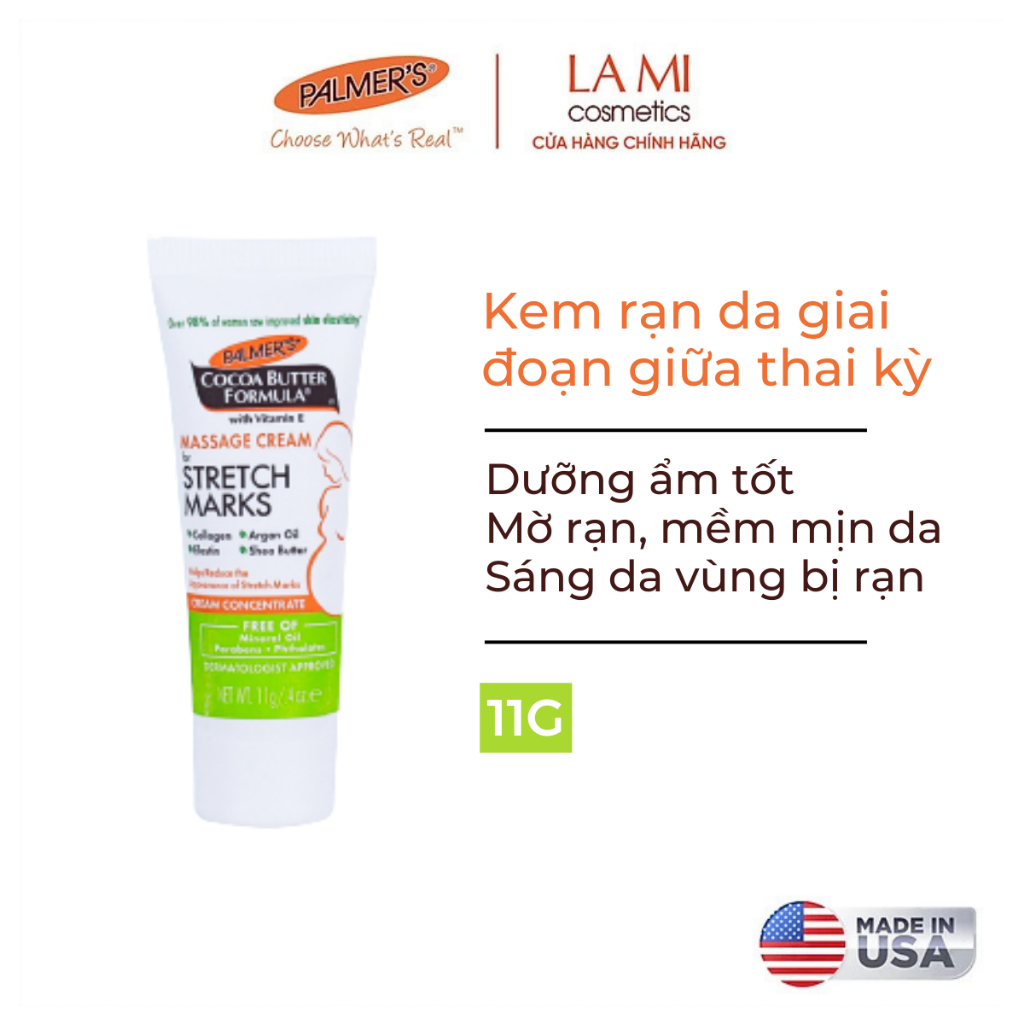 Review Kem Rạn Da Palmer's 11g Mini: Ngăn Ngừa & Giảm Rạn Cho Bà Bầu Hiệu Quả