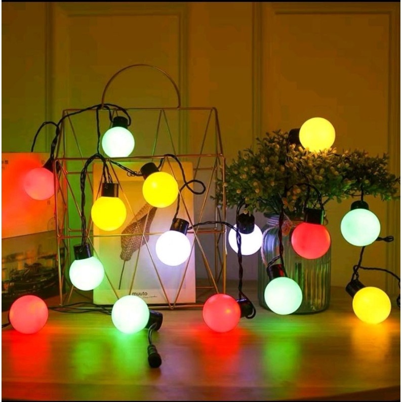 Dây bóng đèn LED hình Quả banh dài 5m - 20 quả Trang trí Siêu đẹp