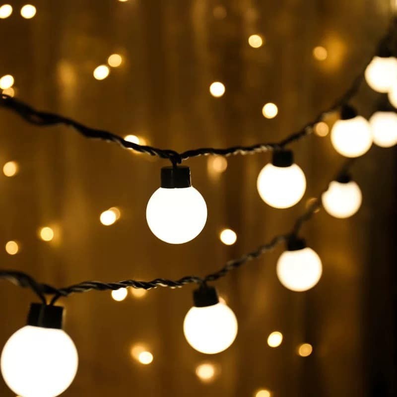 Dây bóng đèn LED hình Quả banh dài 5m - 20 quả Trang trí Siêu đẹp