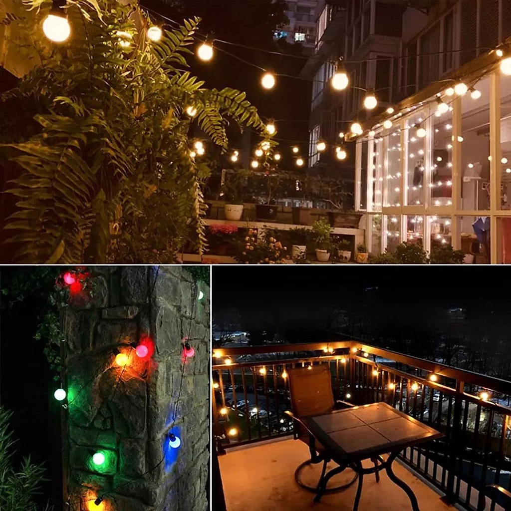 Dây bóng đèn LED hình Quả banh dài 5m - 20 quả Trang trí Siêu đẹp