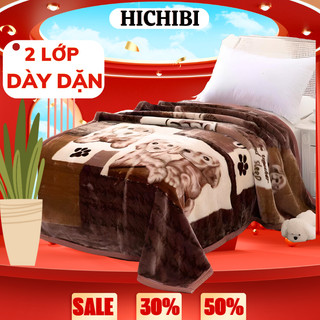Chăn mền 3KG lông tuyết nhung 2 lớp, đắp được 2 mặt mền mùa đông lông tuyết mềm mịn 1m6*2m cao cấp