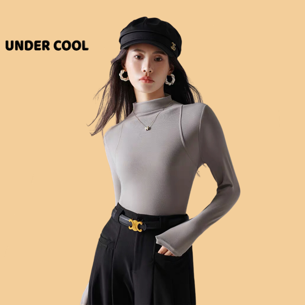 Áo Giữ Nhiệt Nữ Dài Tay UNDERCOOL Dáng Suông Basic Cổ 3cm Mềm Mại Nhiều Màu ADT05