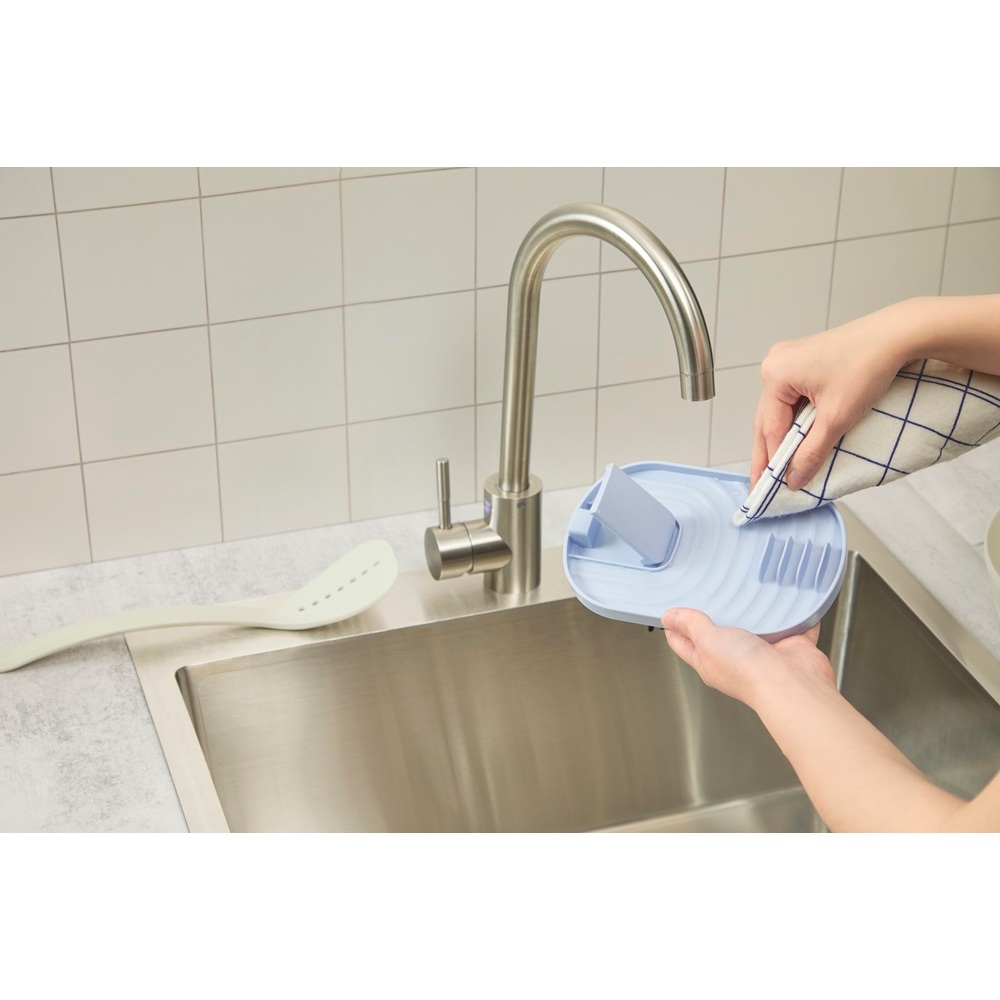 KHAY GÁC DỤNG CỤ nhà bếp Yoko Inochi, gác nắp vung nồi, muỗng đũa chống trượt, nhựa PP nguyên sinh