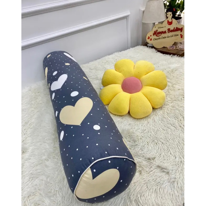 Gối Ôm Người lớn Vỏ Cotton 100%,Mềm Mát,Có Khoá Kéo Tiện Lợi,SUNDEVI BEDDING,Gối Ôm DÀI 100CM bo tròn 2 đầu
